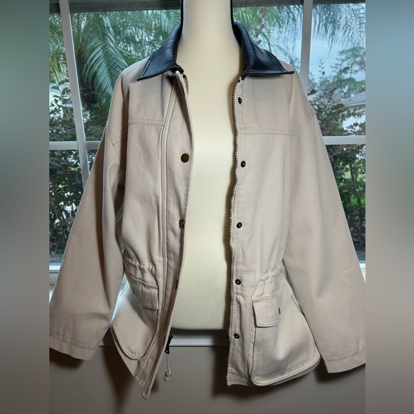 NWT🌷Abercrombie Mid-Length Twill Work Wear Jacket - Picture 3 of 7